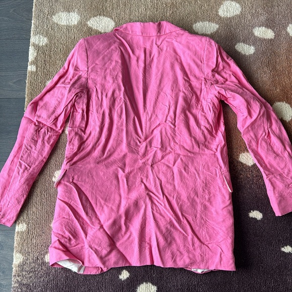 Hot Pink Linen Blazer - Picture 7 of 7
